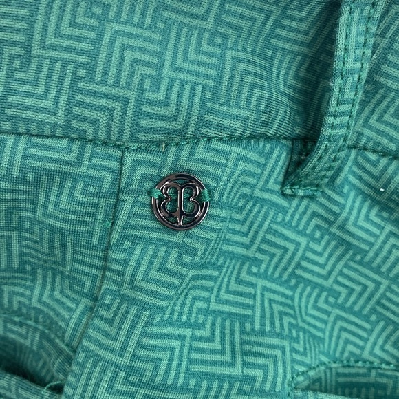 Betabrand Straight leg dress pants Green XS Zip button 4 pocket Cuff hem Stretch - Picture 9 of 13